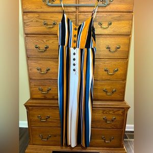 NWT Striped Jumpsuit